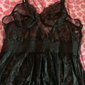 Black lace teddy